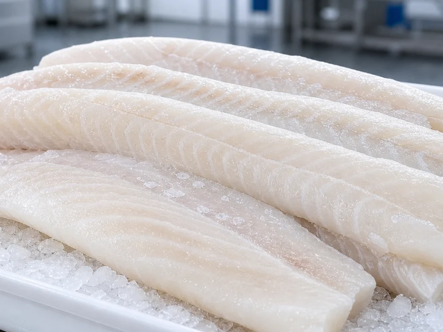 Frozen white fish fillets